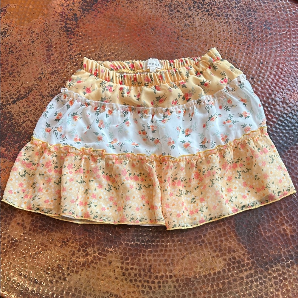 Floral Ruffle Skirt